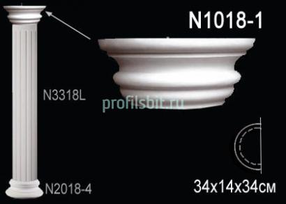 Капитель полуколонны Перфект N1018-1 140х340х170 мм белый полиуретан