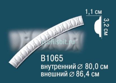 Круговой молдинг Перфект B1065 32х11 мм белый полиуретан