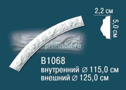 Круговой молдинг Перфект B1068 50х22 мм белый полиуретан