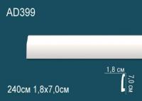 Молдинг Перфект AD399 70х18 мм 2,4 м белый ударопрочный полимер