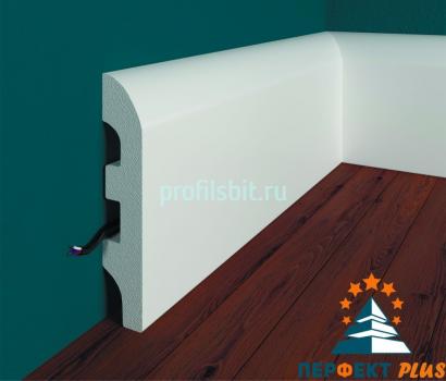 Напольный плинтус Перфект Плюс P41 99 мм 2 м белый ударопрочный полимер