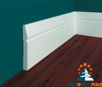 Напольный плинтус Перфект Плюс P48 82 мм 2 м белый ударопрочный полимер