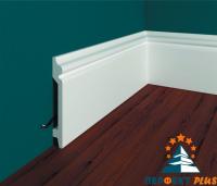 Напольный плинтус Перфект Плюс P56 100 мм 2 м белый ударопрочный полимер