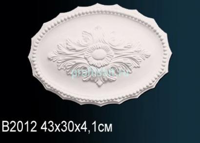 Потолочная розетка Перфект B2012 410 мм белый полиуретан