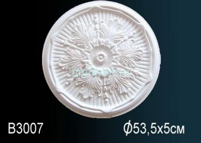 Потолочная розетка Перфект B3007 533 мм белый полиуретан