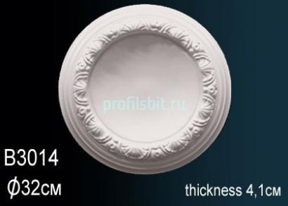 Потолочная розетка Перфект B3014 319 мм белый полиуретан