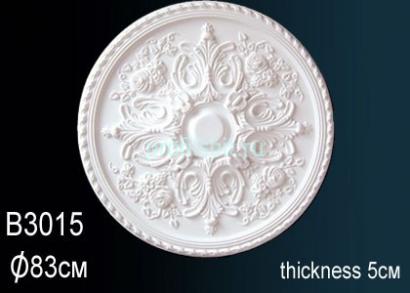 Потолочная розетка Перфект B3015 830 мм белый полиуретан