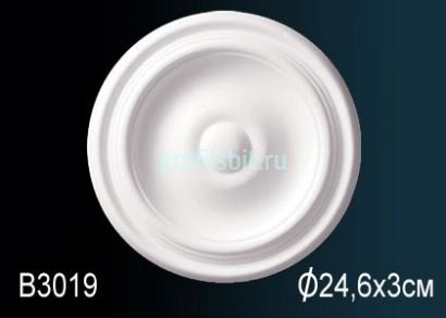 Потолочная розетка Перфект B3019 243 мм белый полиуретан