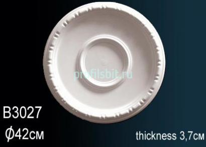 Потолочная розетка Перфект B3027 425 мм белый полиуретан