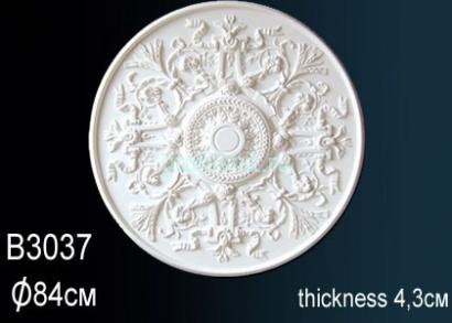 Потолочная розетка Перфект B3037 840 мм белый полиуретан