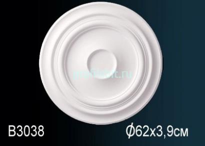 Потолочная розетка Перфект B3038 620 мм белый полиуретан