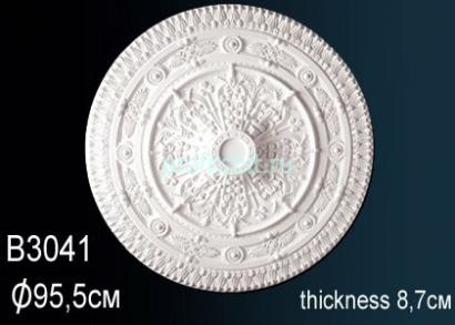 Потолочная розетка Перфект B3041 950 мм белый полиуретан