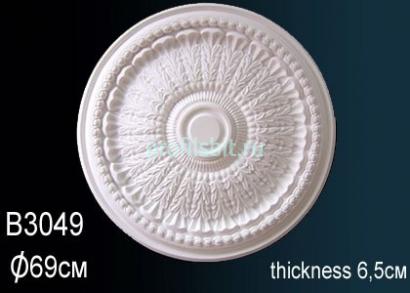 Потолочная розетка Перфект B3049 682 мм белый полиуретан