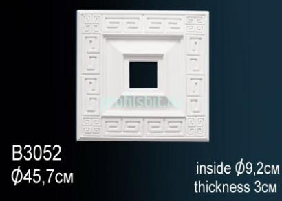 Потолочная розетка Перфект B3052 451 мм белый полиуретан