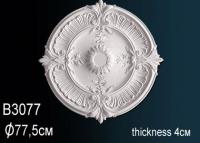 Потолочная розетка Перфект B3077 778 мм белый полиуретан