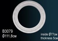 Потолочная розетка Перфект B3079 1110 мм белый полиуретан