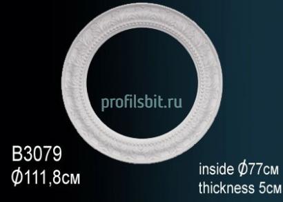 Потолочная розетка Перфект B3079 1110 мм белый полиуретан