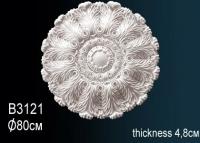 Потолочная розетка Перфект B3121 800 мм белый полиуретан