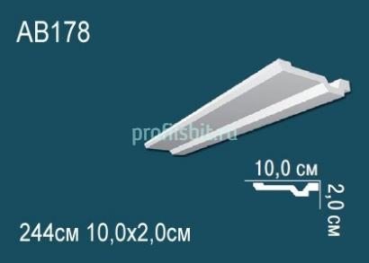 Потолочный плинтус Перфект AB178 20х100х мм 2,44 м белый полиуретан