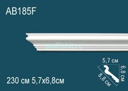 Потолочный плинтус Перфект AB185F 68х88х57 мм 2,3 м белый полиуретан