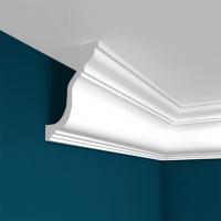Потолочный плинтус Перфект Плюс P30 78 мм 2 м белый ударопрочный полимер