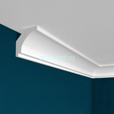 Потолочный плинтус Перфект Плюс P37 30 мм 2 м белый ударопрочный полимер