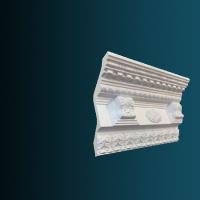 Потолочный плинтус с орнаментом Перфект AA317 130х210х170 мм 2,4 м белый полиуретан