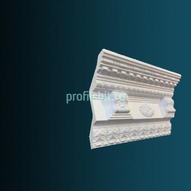 Потолочный плинтус с орнаментом Перфект AA318 79х113х81 мм 2,4 м белый полиуретан