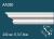 Потолочный плинтус с орнаментом Перфект AA080 78х103х67 мм 2,4 м белый полиуретан