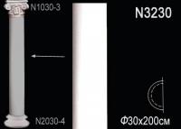 Полуколонна тело Перфект N3230 2000х300х150 мм белый полиуретан