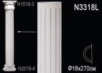 Полуколонна тело Перфект N3318L 2700х180х90 мм белый полиуретан
