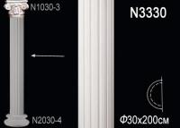 Полуколонна тело Перфект N3330 2000х300х150 мм белый полиуретан