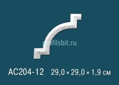 Угловой элемент с орнаментом Перфект AC204-12 290х290 мм белый полиуретан