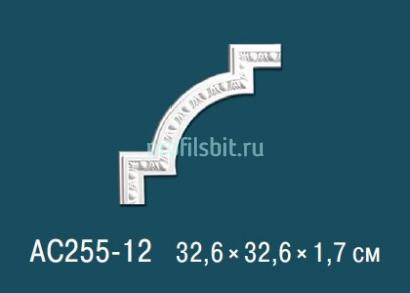 Угловой элемент с орнаментом Перфект AC255-12 326х326 мм белый полиуретан