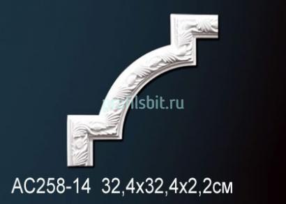 Угловой элемент с орнаментом Перфект AC258-14 324х324 мм белый полиуретан