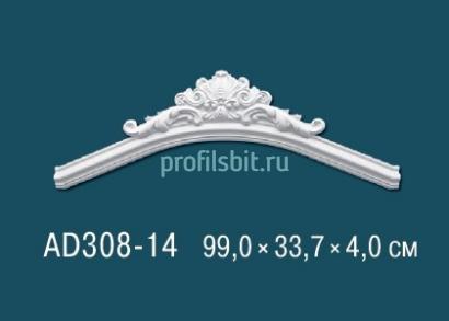 Угловой элемент с орнаментом Перфект AD308-14 990х337 мм белый полиуретан