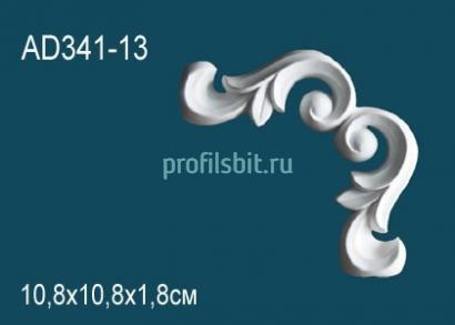 Угловой элемент с орнаментом Перфект AD341-13 108х108 мм белый полиуретан