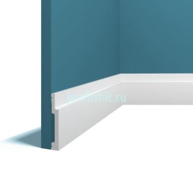 Напольный плинтус 12х80 мм Перфект Плюс P116 белый 2 м белый ударопрочный полимер