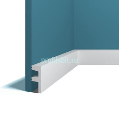 Напольный плинтус 25х62 мм Перфект Плюс P81 белый 2 м белый ударопрочный полимер