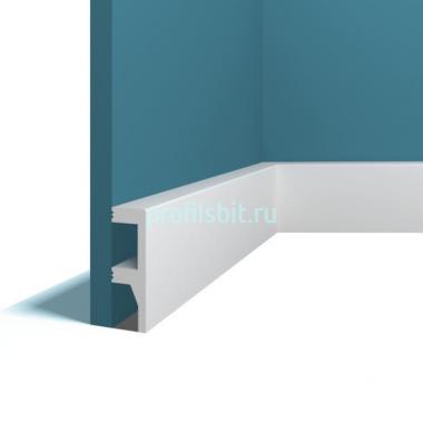 Напольный плинтус 25х80 мм Перфект Плюс P82 белый 2 м белый ударопрочный полимер