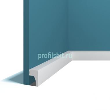 Напольный плинтус 25х40 мм Перфект Плюс P87 белый 2 м белый ударопрочный полимер