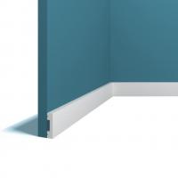 Напольный плинтус 10х40 мм Перфект Плюс P89 белый 2 м белый ударопрочный полимер