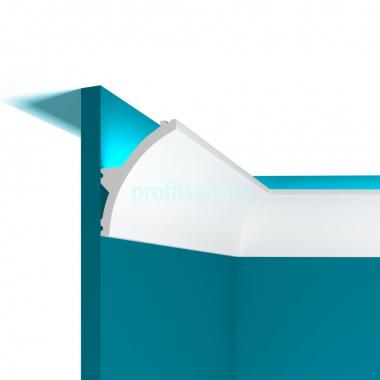 Потолочный плинтус 60х79 мм Перфект Плюс P94 2 м белый ударопрочный полимер