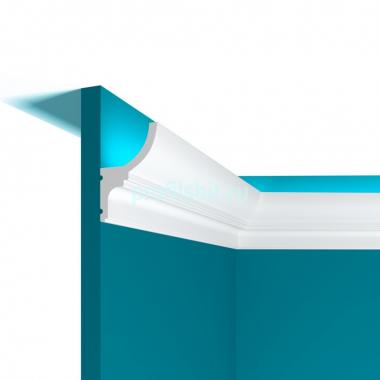 Потолочный плинтус 46х68 мм Перфект Плюс P96 2 м белый ударопрочный полимер