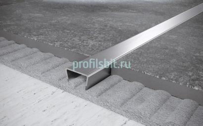 П-профиль алюминиевый 10х20 мм Евротрим 0224.01 серебро 2,95 м
