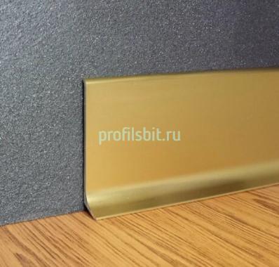 Алюминиевый плинтус для пола 40 мм Евротрим L-40 7910 золото 2,95 м