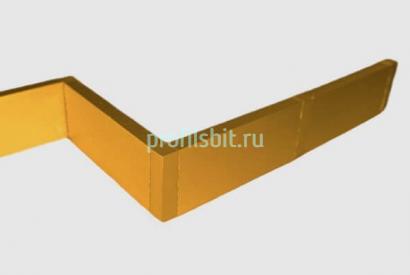 Алюминиевый плинтус для пола 40 мм Евротрим C-40 4036 золото 2,95 м