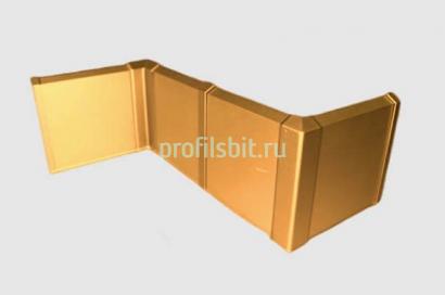 Алюминиевый плинтус для пола 70 мм Евротрим F-70 2158 золото 2,95 м