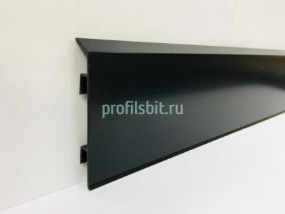 Алюминиевый плинтус для пола 70 мм Евротрим F-70 2158 черный 2,95 м