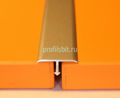 Т-профиль алюминиевый 26 мм Евротрим Т-26 7334.00 золото 3 м